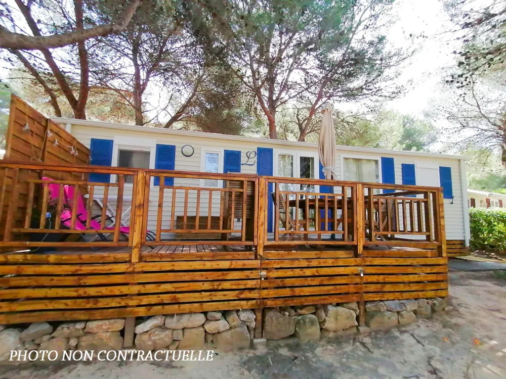 Huuraccommodatie(s) - Manado Premium- 2 Slaapkamers 40M²- *Airconditioning, Terras, Tv* - Camping Résidentiel La Pinède