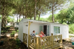 Location - Mobil-Home Loggia 26M² / 2 Chambres - Terrasse Couverte - Éco-Camping La Porte d'Autan