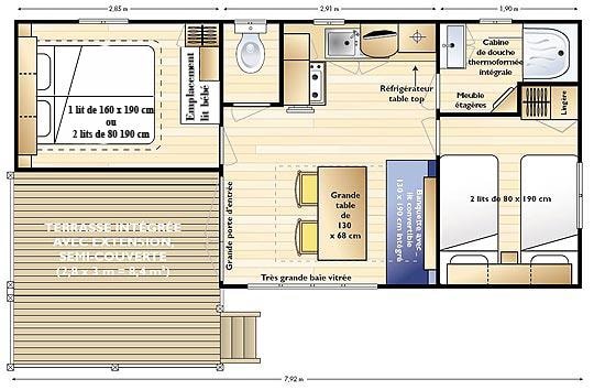 Mobil-Home Loggia 26M² / 2 Chambres - Terrasse Couverte