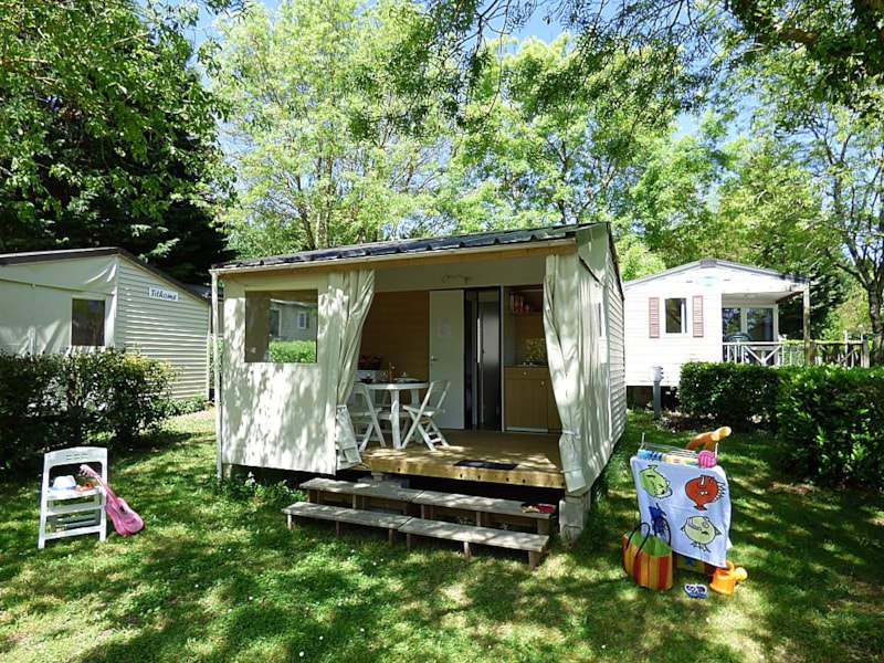 Stacaravan TITHOME 20m² / 2 slaapkamers - overdekt terras (zonder privé sanitair)