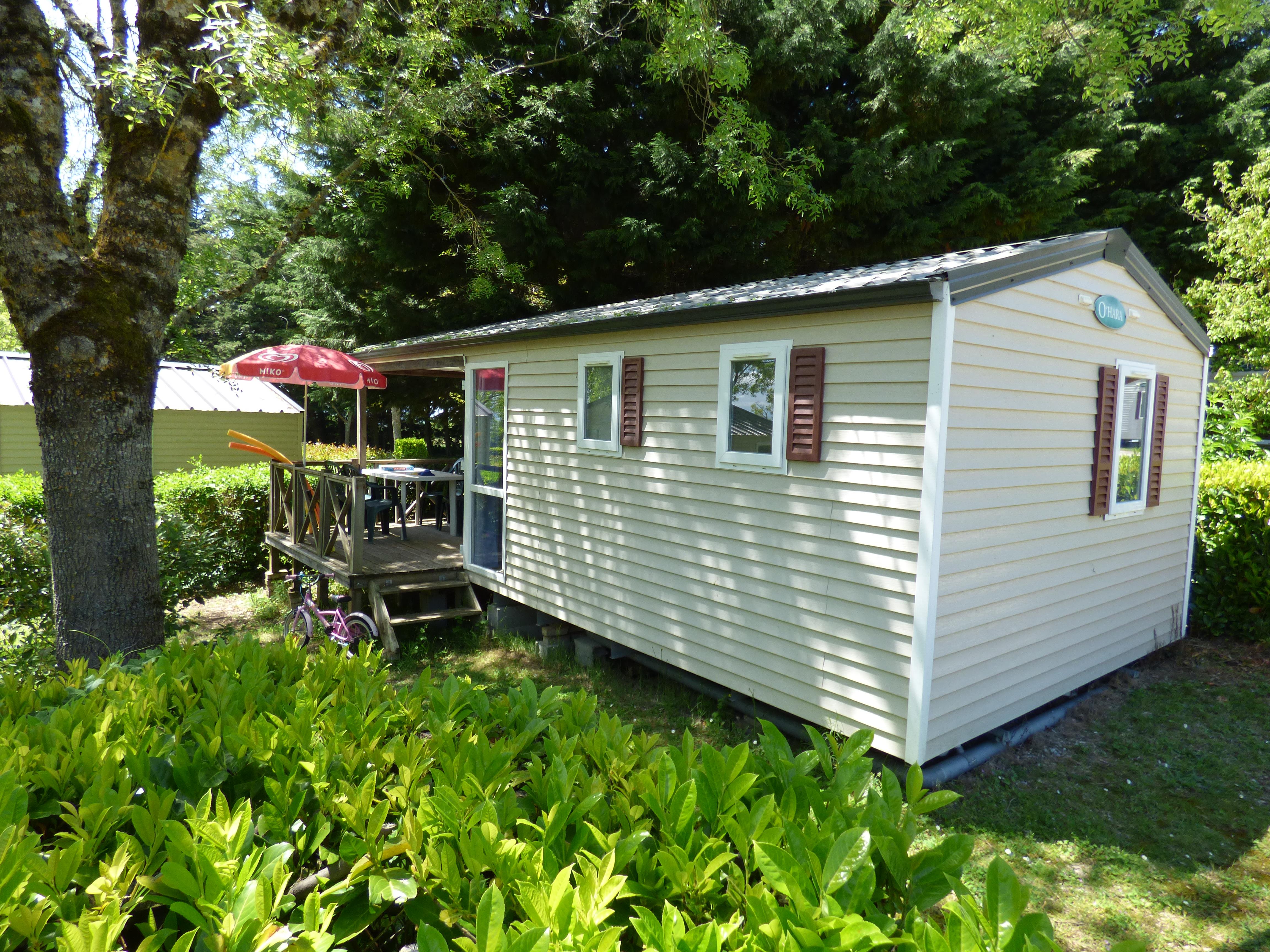 Location - Mobil-Home Ophea 25M² / 2 Chambres - Terrasse Couverte - Camping La Porte d'Autan