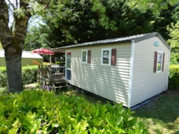 Location - Mobil-Home Ophea 25M² / 2 Chambres - Terrasse Couverte - Éco-Camping La Porte d'Autan