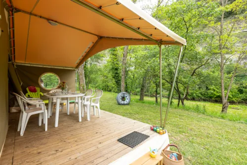 Mietunterkunft - Kanada-Zelte - 2 Schlafzimmer - Ohne Sanitäranlagen - image n°8 - Village Nature Zen