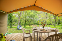 Accommodation - Canada Tents 5 Pax. - 2 Rooms - No Sanitary - Camping La Turelure - Nature Zen