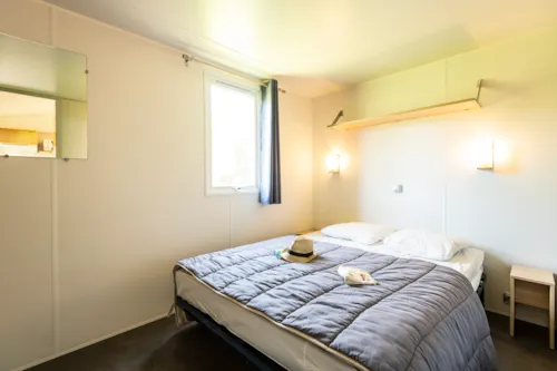 Mietunterkunft - Mobilheim Standard - 2 Zimmer - Überdachte Terrasse - image n°3 - Village Nature Zen