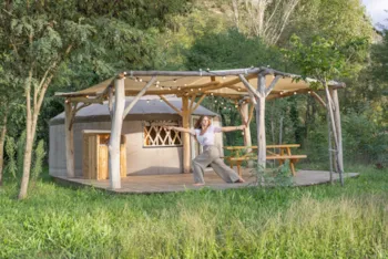 Location - Yourte Harmonie 4 Pers. - 2 Ch. - Climatisé - Sans Sanitaire - Village Nature Zen