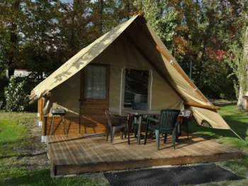 Mietunterkunft - Zelt Lodge 2 Zimmer 25M² - Ohne Sanitäranlagen - Camping L'Etang de Sologne