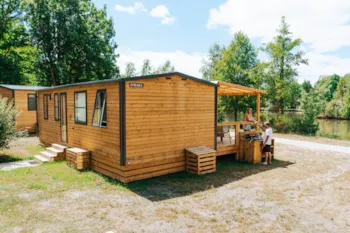 Mietunterkunft - Cottage Prestige Plus 3 Zimmer - 2 Badzimmer 40M² - Gartenseite - Camping L'Etang de Sologne