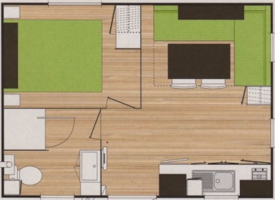 Mobil home Ophéa - 1 bedroom - 18m² - with Clim [nouveauté 2026]