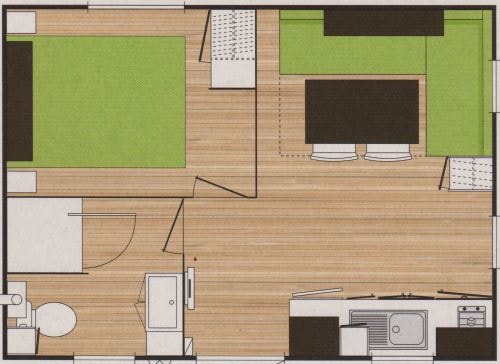 Mobil Home Ophéa - 1 Chambre - 18M² -