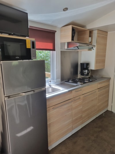 Mobil home Cottage Bois Confort - 2 bedrooms - A/C - 25m² -