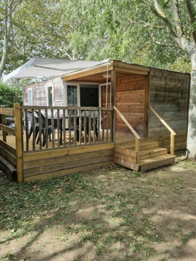 Mobil home Cottage Bois Confort - 2 bedrooms - A/C - 25m² -