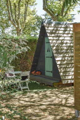 Location - Tente Bois - 1 Chambre - - Camping le Moulin du Roy