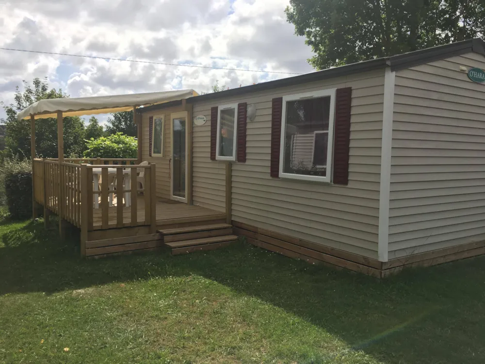 Location - Mobil Home 32M² 3 Chambres + Terrasse - Camping Le Mont Joli Bois