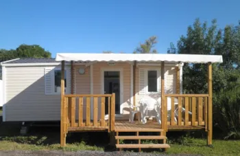 Mietunterkunft - Mobilheim Mercure  2 Zimmer 27.2M² Mit Terrasse + Tv + Wifi + Safe + Klimaanlage - Camping La Pépinière
