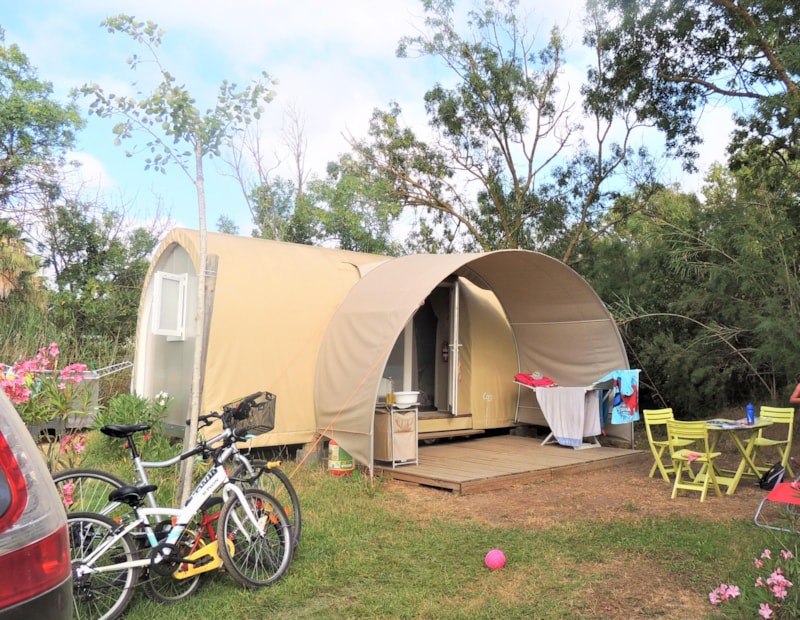 Comfortable COCO SWEET 16 m² tent, 2 bedrooms, wifi, fan (No sanitary facilities or water)