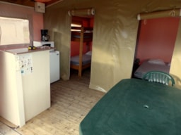 Location - Tente Africaine Lodge Avec Sanitaires - Camping le Pontis
