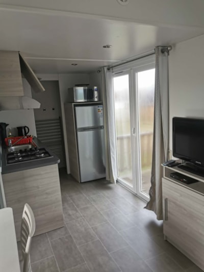 Mobil home climatisé, 2 chambres, 4 personnes
