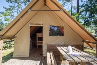 Wooden cabin AMAZONE - 2 Bedrooms - No bathroom - Terrace - 24 m²
