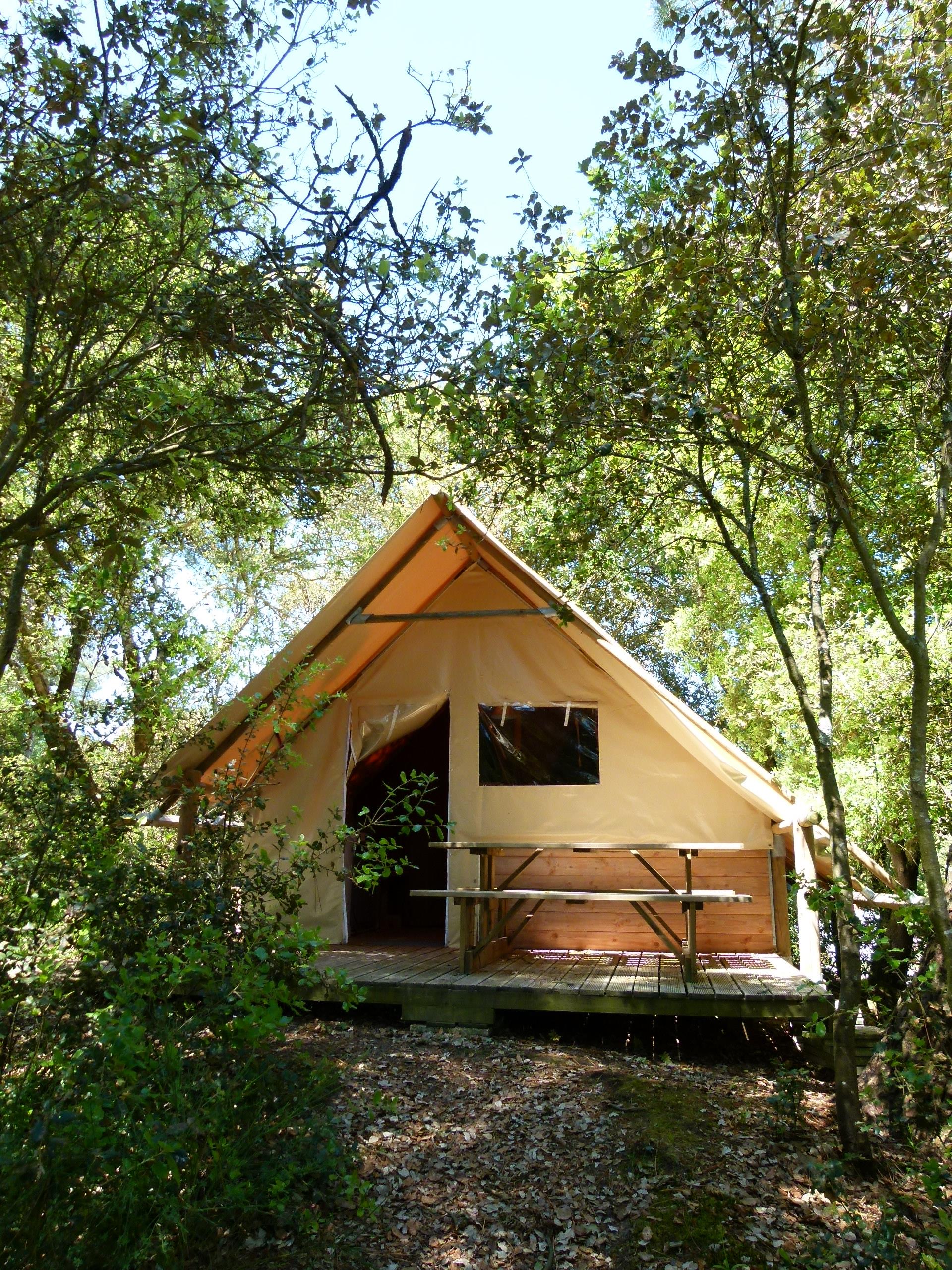 Træhytte Amazone Confort 24 M²  (2 Værelser - Ingen Sanitesbygninger) - Terrasse