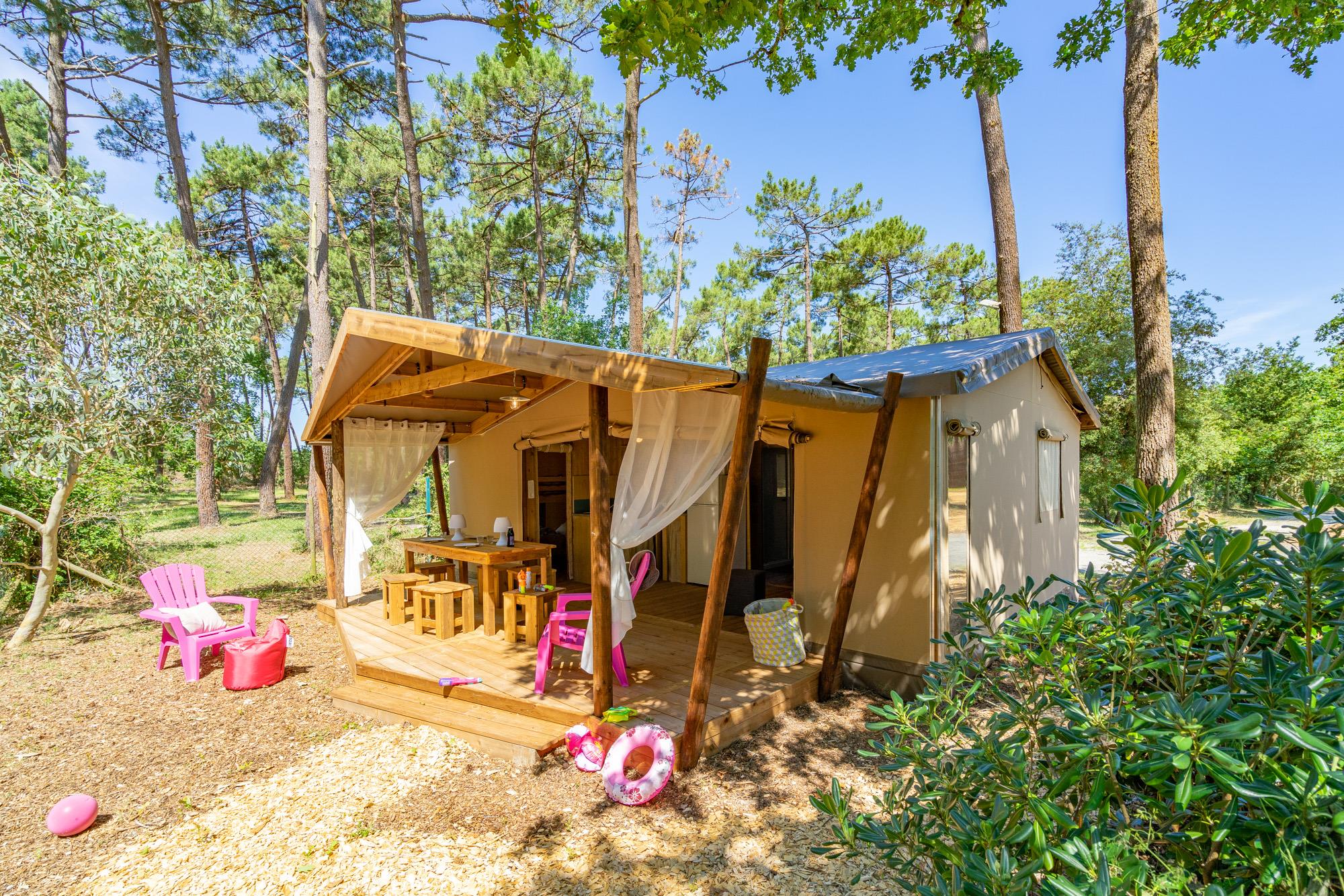 Location - Lodge Cotton Premium 3 Chambres - 32 M² - Camping Des Pins