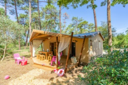 Mietunterkunft - Lodge Cotton Premium 3 Zimmer - 43 M² - Camping Paradis des Pins - Soulac