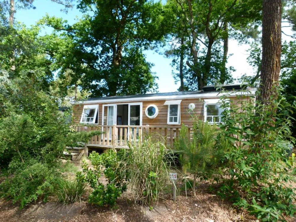 Mietunterkunft - Mobilheim  Premium + 3 Zimmer 2 Badezimmer Und Terrasse 38 M² - Camping Paradis des Pins - Soulac