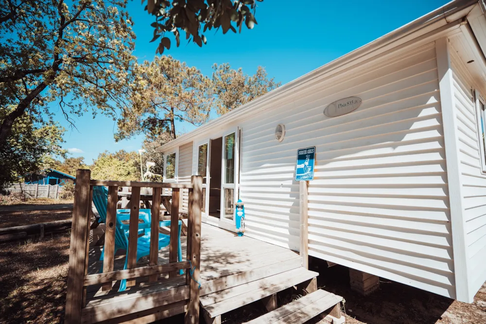 Mietunterkunft - Mobilheim Premium 2 Zimmer - 2 Badezimmer Und Terrasse - 32 M² - Camping Paradis des Pins - Soulac