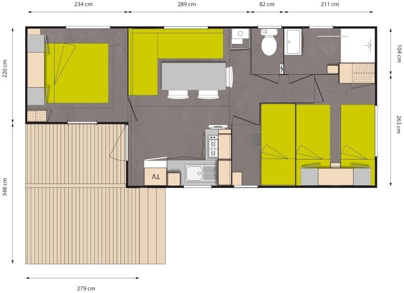 Mobil-home O'HARA Le Picpoul (3 chambres) 6 Pers.