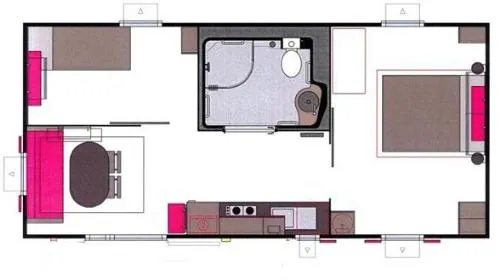 Mobil-Home Andaro 32,50M² - Adapté Pour Personnes À Mobilité Réduite