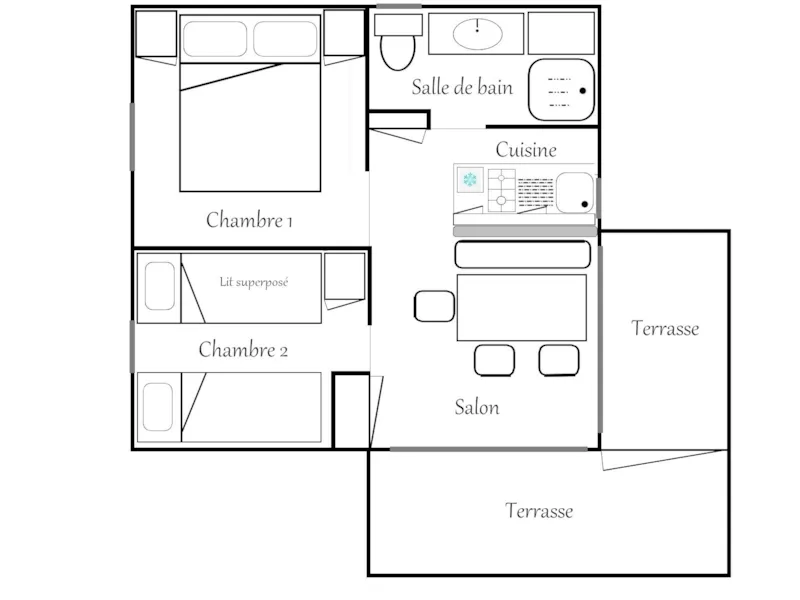 Chalet Titom 31M² 5 Pers.