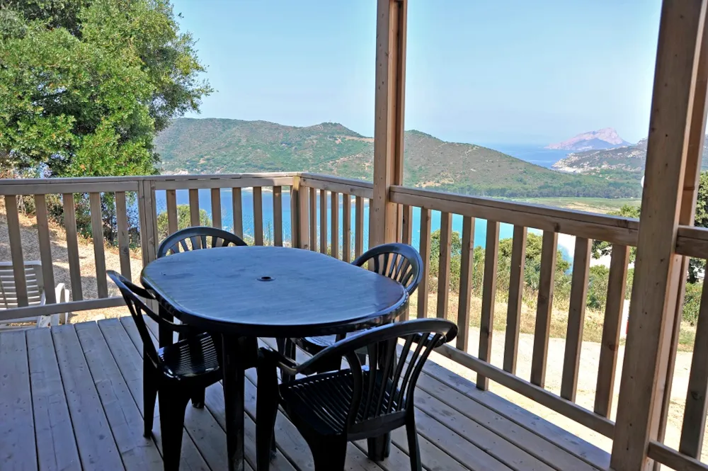 Location - Chalet Vue Mer Confort 35M² Avec Clim (D) - CAMPING TORRACCIA