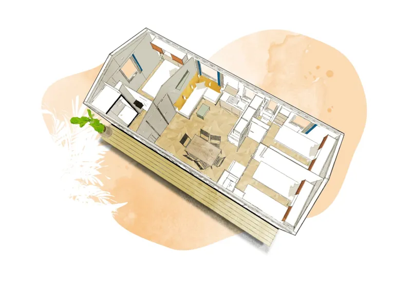 Premium "Côté Sable" Mobil-Home 3 Chambres 1 Sdb