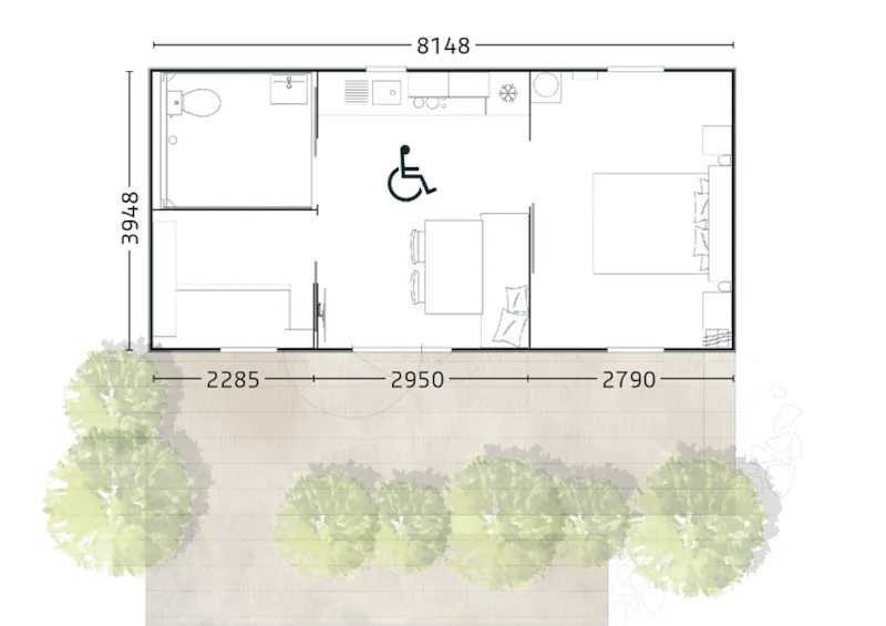 Mobil-Home 2 Chambres - Pmr - 4 Soleils