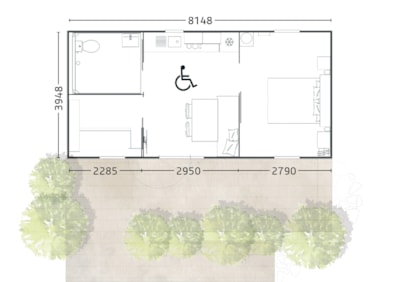Mobil-home 2 bedrooms  - 4 SUNS - adapted to the people with reduced mobility — 4
