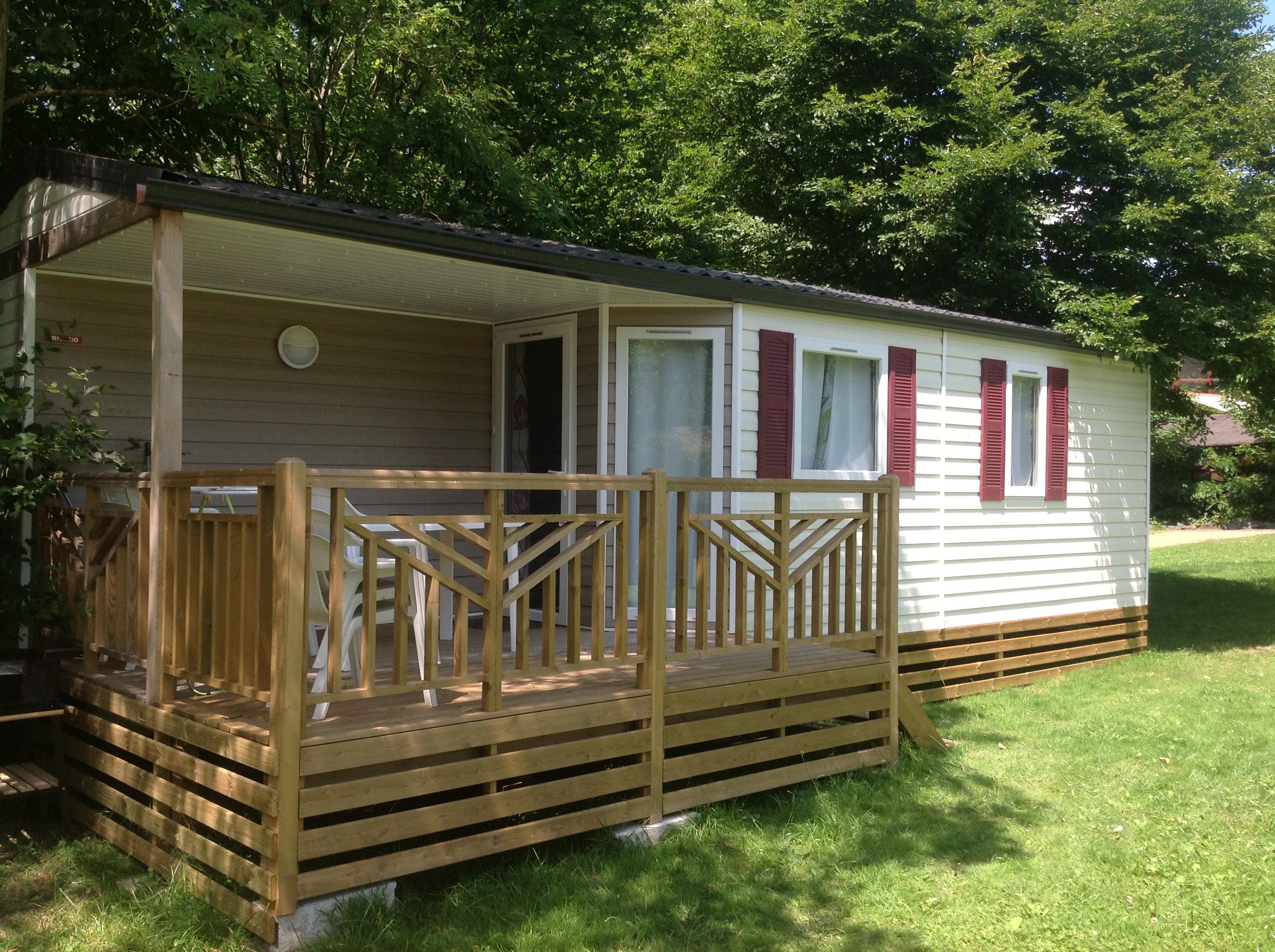 Location - Mobilhome 31 M² / 3 Chambres - Terrasse Semi-Couverte - Camping d'Arpheuilles