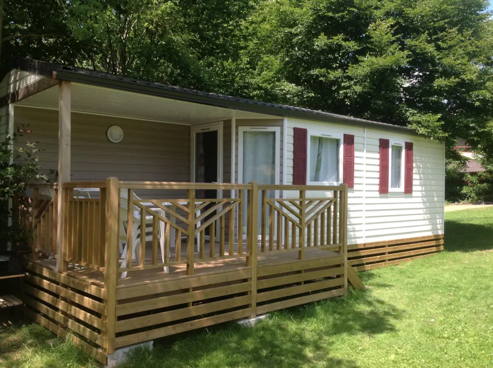 Accommodation - Mobile Home 31 M² / 3 Bedrooms - Half-Covered Terrace Tv - Camping d'Arpheuilles