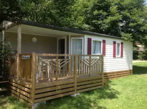  - Mobile home essentiel 31 m² / 3 bedrooms - Half-covered terrace TV - Camping d'Arpheuilles