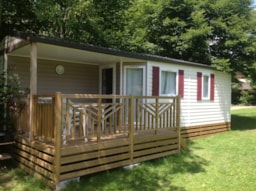 Location - Mobilhome 31 M² / 3 Chambres - Terrasse Semi-Couverte Tv - Camping d'Arpheuilles