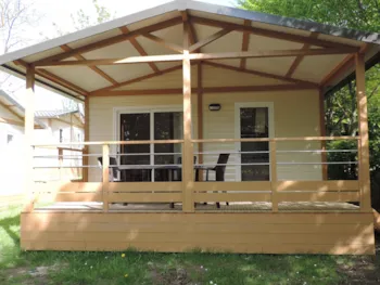 Mietunterkunft - Chalet 27 M² / 2 Zimmer - Überdachte Terrasse 13 M² - Camping d'Arpheuilles