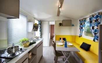 Mietunterkunft - Mobilheim 25 M² / 2 Zimmer - Überdachte Terrasse Tv - Camping d'Arpheuilles