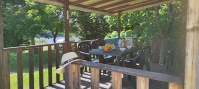 Air-conditioned mobile home / 2 bedrooms / 25m2 / TV / Covered terrace