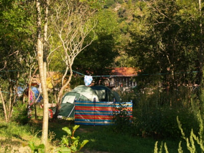 Camping pitch CONFORT 100m² - Price including 2 pers. - With electricity
