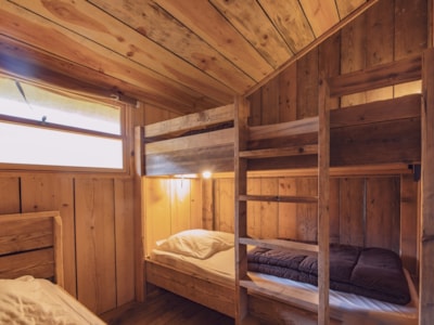 Safari Lodge 35m² insulated (2 bedrooms, bathroom and toilet) + terrace