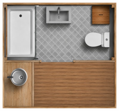 Privilege pitch 150m² with electricity and private sanitary facilities (price includes 2 pers.)