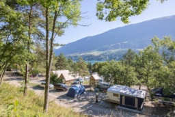 Kampeerplaats(en) - Standplaats + Auto + Tent - Camping de la Plage - Alpes, Vercors et Trièves