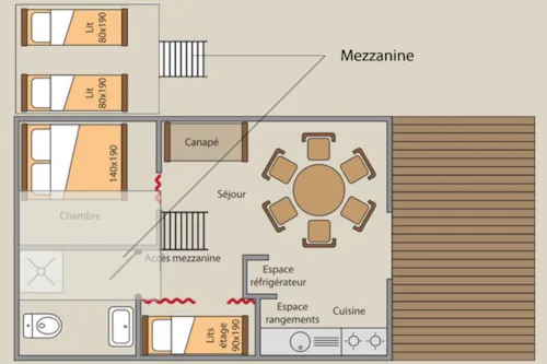 Accommodation - Chalet Equinoxe - image n°8 - Camping de la Plage - Alpes, Vercors et Trièves