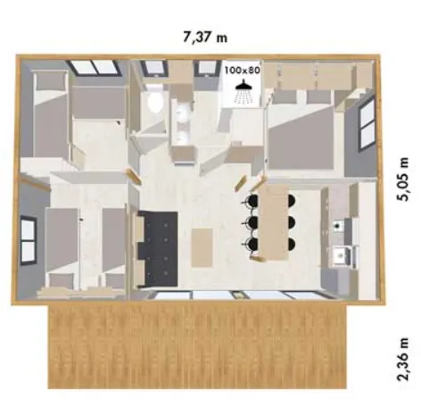 Accommodation - Chalet Prestige & Private Sauna - image n°10 - Camping de la Plage - Alpes, Vercors et Trièves