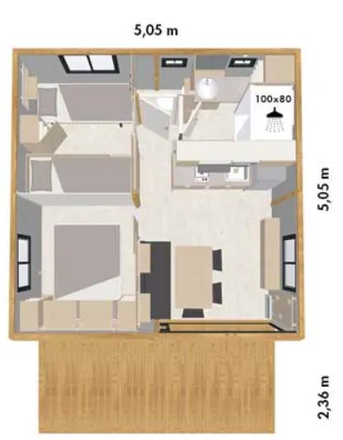 Accommodation - Chalet Premium Moréa - image n°8 - Camping de la Plage - Alpes, Vercors et Trièves