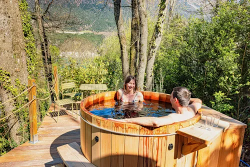 Location - Roulotte 'Escapade Holistique' & Bain Nordique - image n°3 - Camping de la Plage - Alpes, Vercors et Trièves